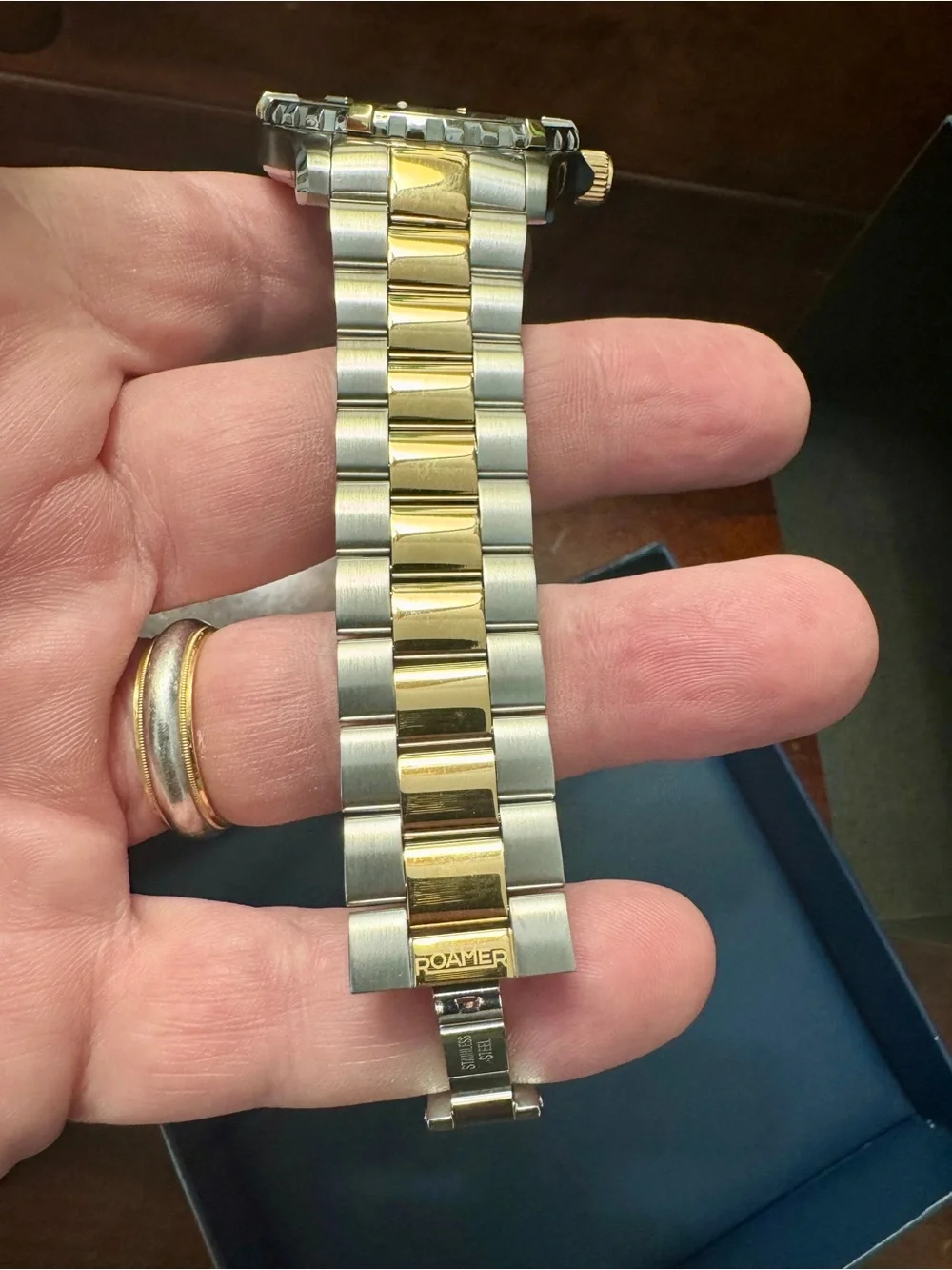 Roamer Men's Two-Tone Blue Dial Dive Watch